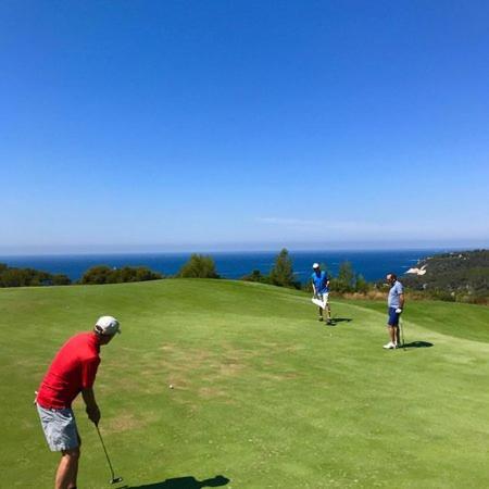 Apartament Hameau Des Amandiers - Vue Mer, Golf Et Vignes Saint-Cyr-sur-Mer Zewnętrze zdjęcie